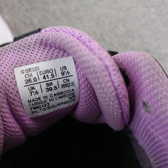 ASICS Gel Contend 8 Womens Size 9.5 Running Shoes Low Top Black Purple 1012B320 - Picture 3 of 10